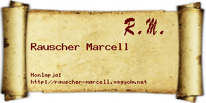 Rauscher Marcell névjegykártya